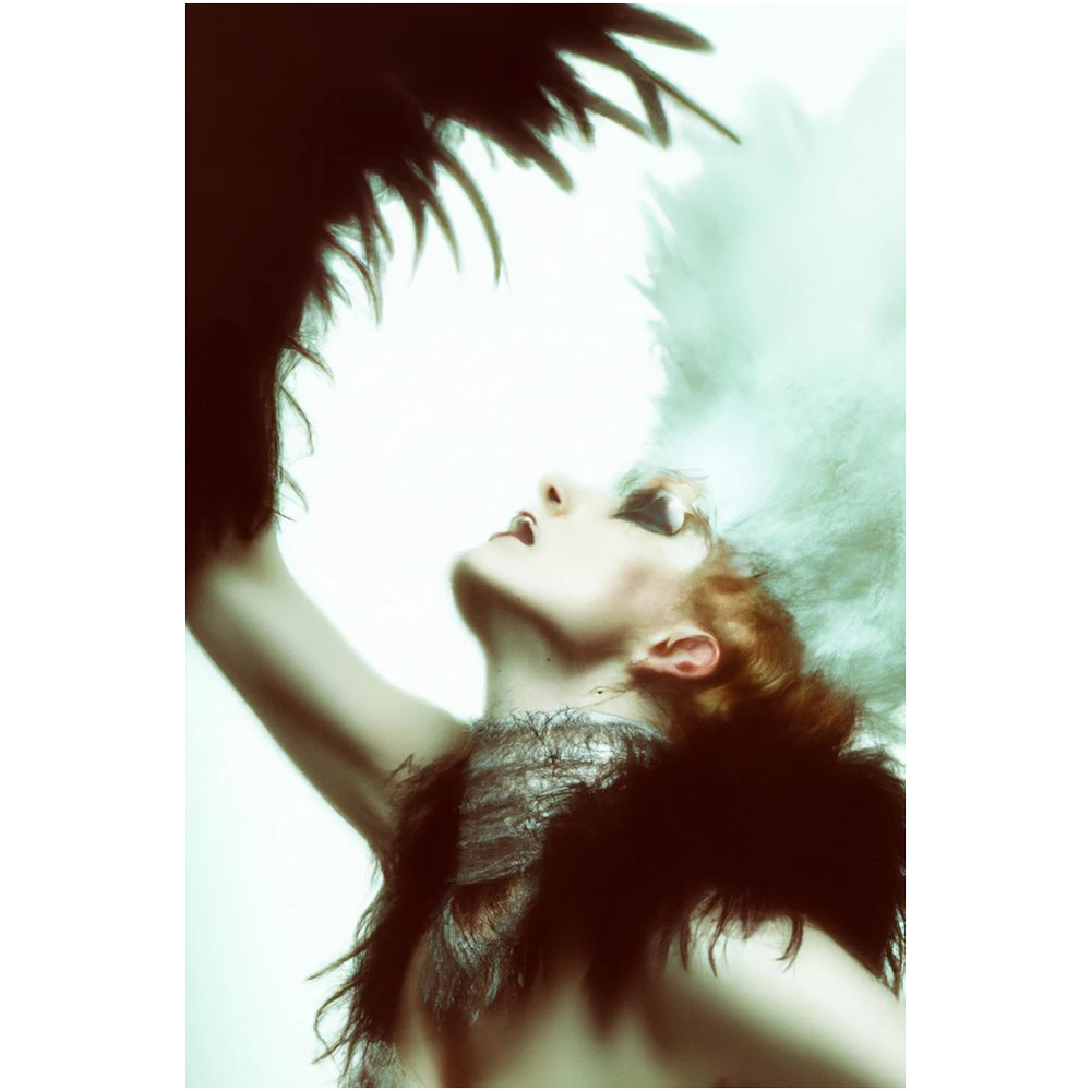 Fine art Print of a Follies Bergere dancer with lots of plumage